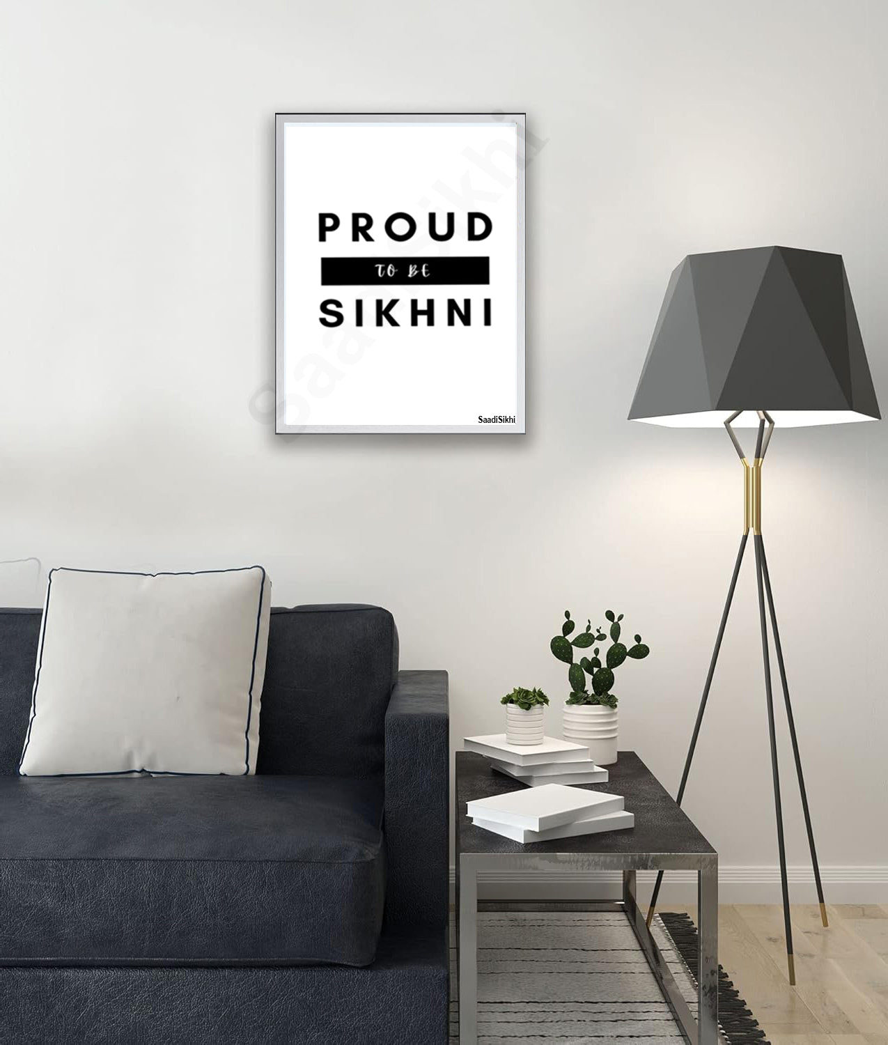 SaadiSikhi I SET OF 2 I SIKH or SIKHNI Punjabi Artwork Home Décor I Sikhi Bedroom Wall Art I Punjabi Gift I Housewarming I Punjabi gift I Wall Art Frame I with Self Adhesive Hook