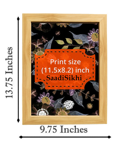 "Sri Ganesh Stotram" Hindu Mantra Poster Art Frame Indian Art I Wall Frame I with Self Adhesive Hook