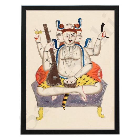 Lord Shiva Hindu Wall Art Hindu Art, Spiritual wall Art, Indian Gods I Indian Art I Wall Frame I with Self Adhesive Hook (SS-SHIV-512)