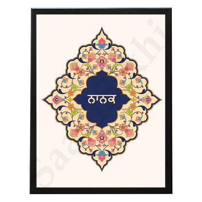 SaadiSikhi I Mool Mantar - Wall Decor Prints For Home , Housewarming Gifts, Sikh Quotes I Sikh Gift Ideas I Premium Office Desk / Study Desk / Side Tables and Wall Gurbani Art Wall Frames I with Self Adhesive Hook
