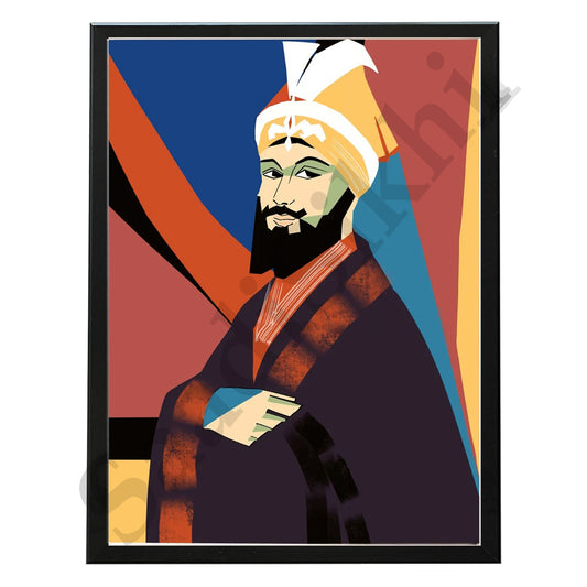 SaadiSikhi I "Guru Gobind Singh Ji" - Wall Decor Prints For Home , Housewarming Gifts, Sikh Quotes I Sikh Gift Ideas I Premium Office Desk / Study Desk / Side Tables and Wall Gurbani Art Wall Frames I with Self Adhesive Hook