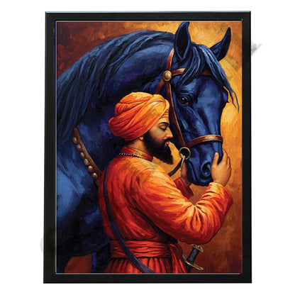 SaadiSikhi I "Guru Gobind Singh Ji" - Wall Decor Prints For Home , Housewarming Gifts, Sikh Quotes I Sikh Gift Ideas I Premium Office Desk / Study Desk / Side Tables and Wall Gurbani Art Wall Frames I with Self Adhesive Hook