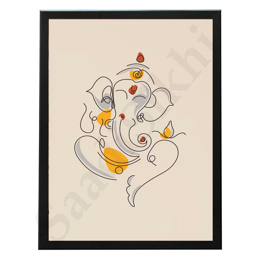 Hindu Prayer Gayatri Mantra Ganapati-Digital Wall Art-Sanskrit-Spiritual-Yoga-Hindu Philosophy-Mantra-Puja Room Decor- I Indian Art I Wall Frame I with Self Adhesive Hook