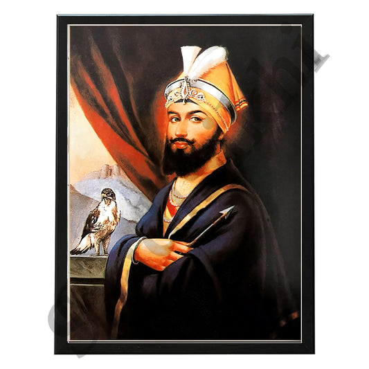 SaadiSikhi I "Guru Gobind Singh Ji" - Wall Decor Prints For Home , Housewarming Gifts, Sikh Quotes I Sikh Gift Ideas I Premium Office Desk / Study Desk / Side Tables and Wall Gurbani Art Wall Frames I with Self Adhesive Hook