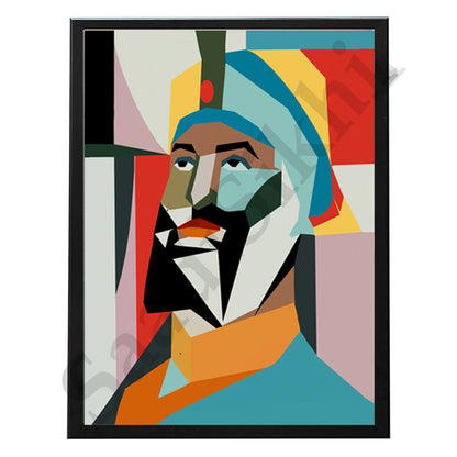 SaadiSikhi I "Guru Gobind Singh Ji" - Wall Decor Prints For Home , Housewarming Gifts, Sikh Quotes I Sikh Gift Ideas I Premium Office Desk / Study Desk / Side Tables and Wall Gurbani Art Wall Frames I with Self Adhesive Hook