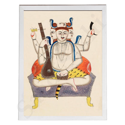 Lord Shiva Hindu Wall Art Hindu Art, Spiritual wall Art, Indian Gods I Indian Art I Wall Frame I with Self Adhesive Hook (SS-SHIV-512)