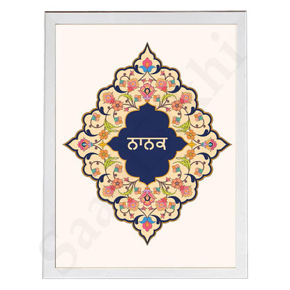 SaadiSikhi I Mool Mantar - Wall Decor Prints For Home , Housewarming Gifts, Sikh Quotes I Sikh Gift Ideas I Premium Office Desk / Study Desk / Side Tables and Wall Gurbani Art Wall Frames I with Self Adhesive Hook