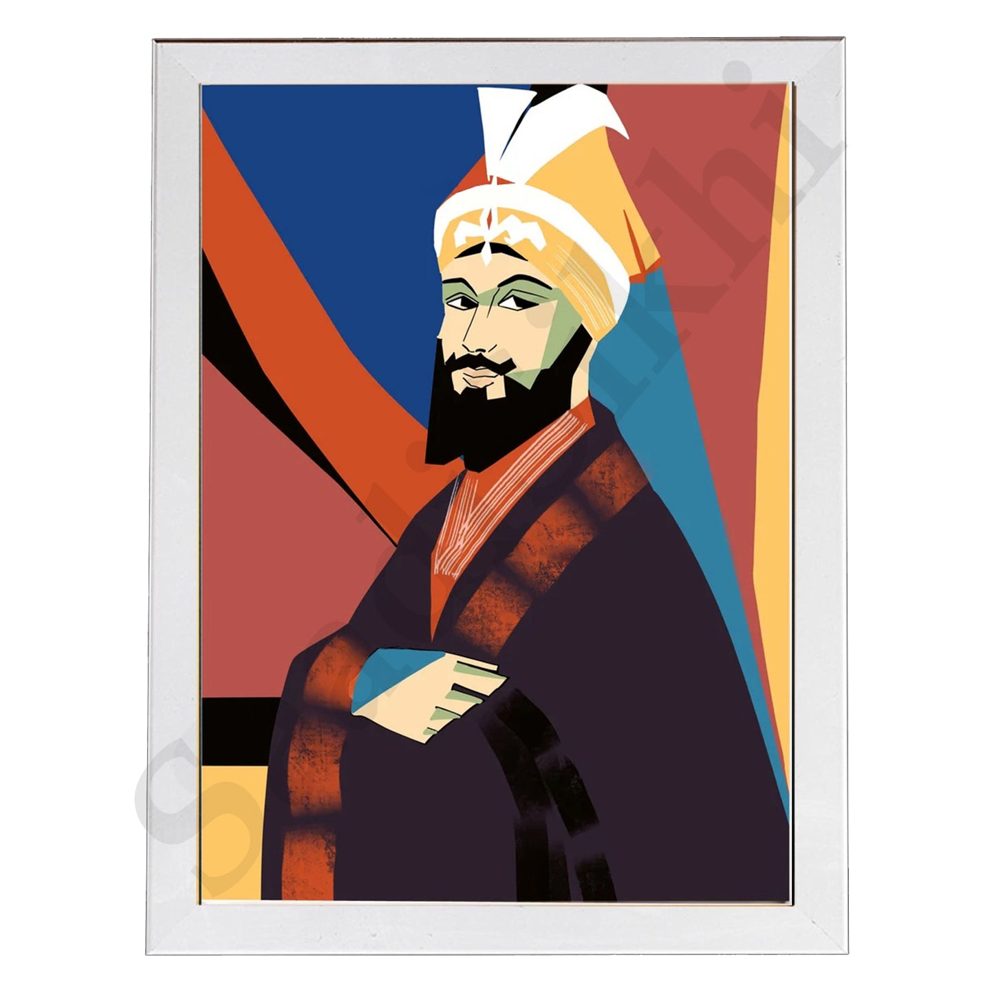 SaadiSikhi I "Guru Gobind Singh Ji" - Wall Decor Prints For Home , Housewarming Gifts, Sikh Quotes I Sikh Gift Ideas I Premium Office Desk / Study Desk / Side Tables and Wall Gurbani Art Wall Frames I with Self Adhesive Hook