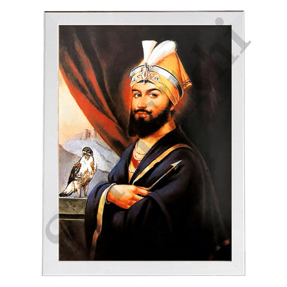 SaadiSikhi I "Guru Gobind Singh Ji" - Wall Decor Prints For Home , Housewarming Gifts, Sikh Quotes I Sikh Gift Ideas I Premium Office Desk / Study Desk / Side Tables and Wall Gurbani Art Wall Frames I with Self Adhesive Hook