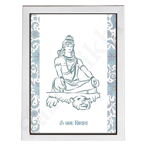 Hindu Prayer Shiva Prayer-Om Namah Shivaya-Digital Wall Art-Sanskrit-Spiritual-Yoga-Hindu Philosophy-Mantra-Puja Room Decor- I Indian Art I Wall Frame I with Self Adhesive Hook (Copy)