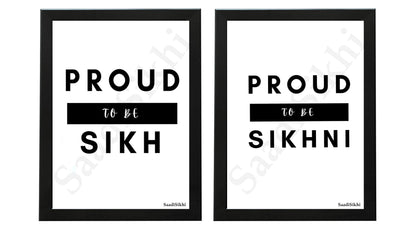 SaadiSikhi I SET OF 2 I SIKH or SIKHNI Punjabi Artwork Home Décor I Sikhi Bedroom Wall Art I Punjabi Gift I Housewarming I Punjabi gift I Wall Art Frame I with Self Adhesive Hook