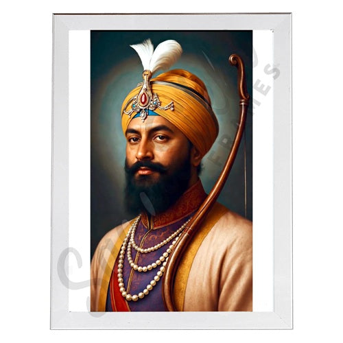 SaadiSikhi Guru Gobind Singh Maharaj ji Art Poster Print I Sikh God Art Frame Punjabi I Sikh Religious Home Wall Décor SikhismWall Art (SSP02)