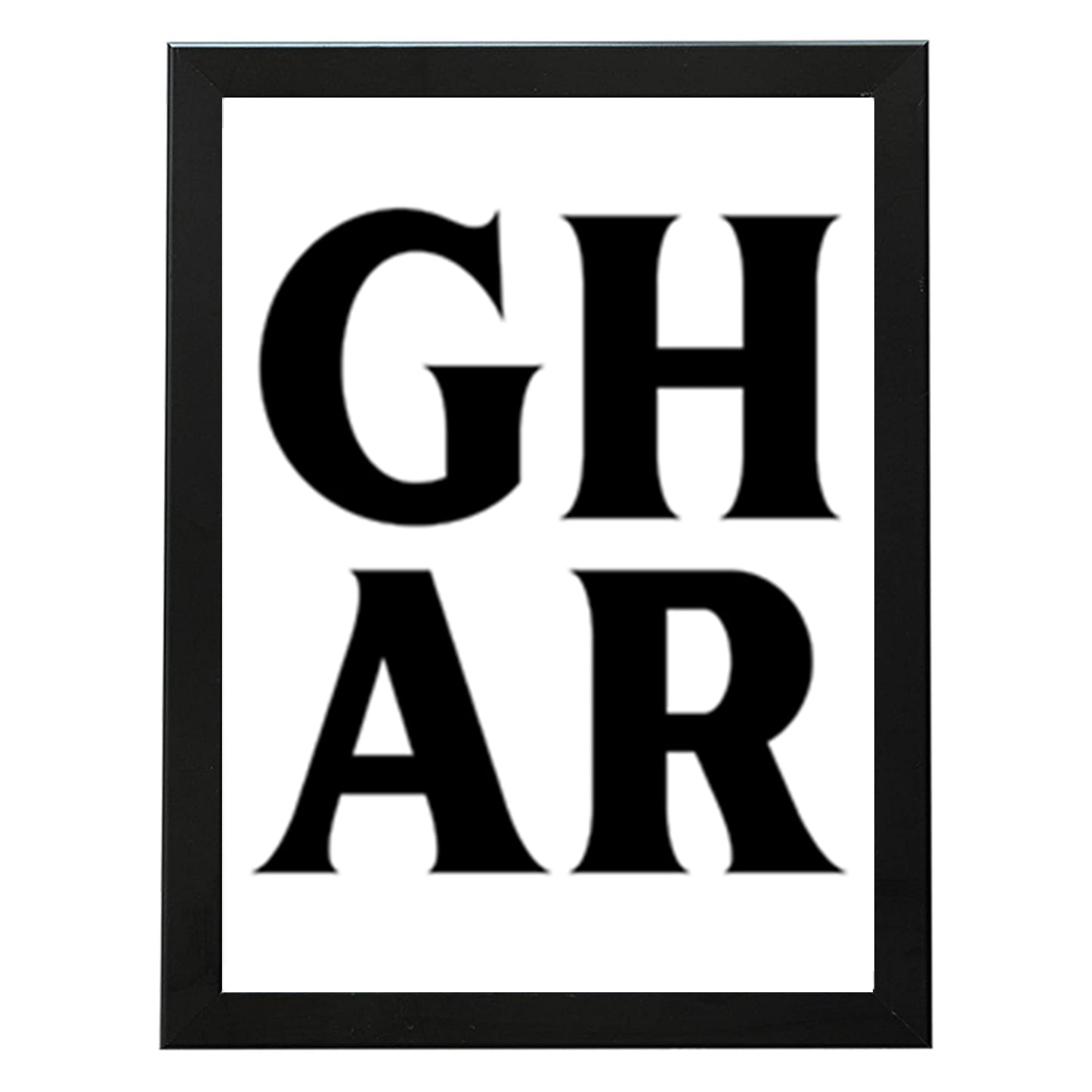 SaadiSikhi I Ghar Home Indian Printable Wall Decor Scandinavian, Living Room Wall Art, Wall Prints Bedroom, Minimalist Print, Inspirational Quote I Punjabi gift I Wall Art Frame I with Self Adhesive Hook