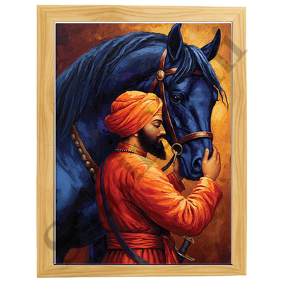 SaadiSikhi I "Guru Gobind Singh Ji" - Wall Decor Prints For Home , Housewarming Gifts, Sikh Quotes I Sikh Gift Ideas I Premium Office Desk / Study Desk / Side Tables and Wall Gurbani Art Wall Frames I with Self Adhesive Hook