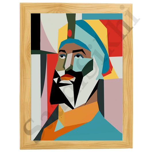 SaadiSikhi I "Guru Gobind Singh Ji" - Wall Decor Prints For Home , Housewarming Gifts, Sikh Quotes I Sikh Gift Ideas I Premium Office Desk / Study Desk / Side Tables and Wall Gurbani Art Wall Frames I with Self Adhesive Hook