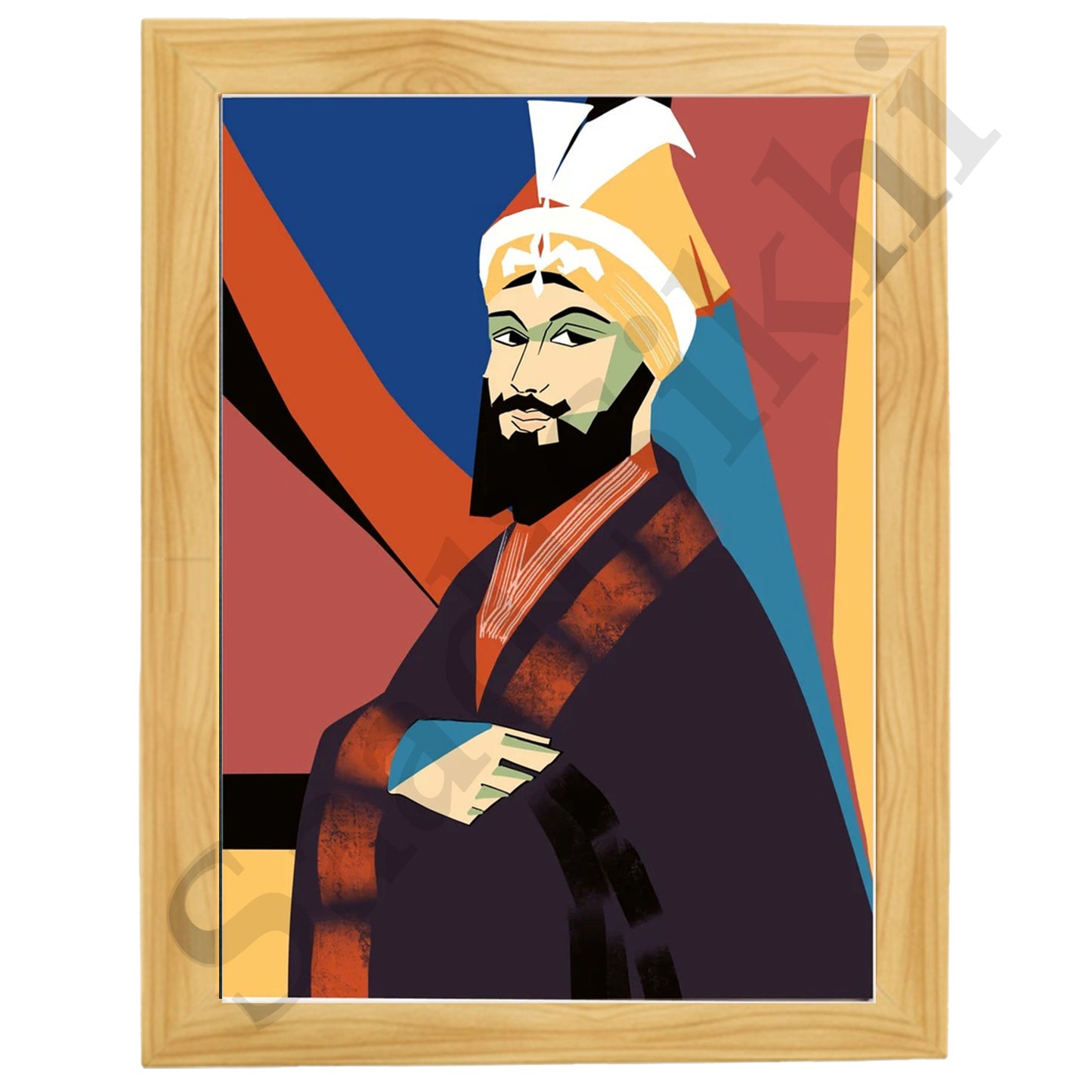 SaadiSikhi I "Guru Gobind Singh Ji" - Wall Decor Prints For Home , Housewarming Gifts, Sikh Quotes I Sikh Gift Ideas I Premium Office Desk / Study Desk / Side Tables and Wall Gurbani Art Wall Frames I with Self Adhesive Hook