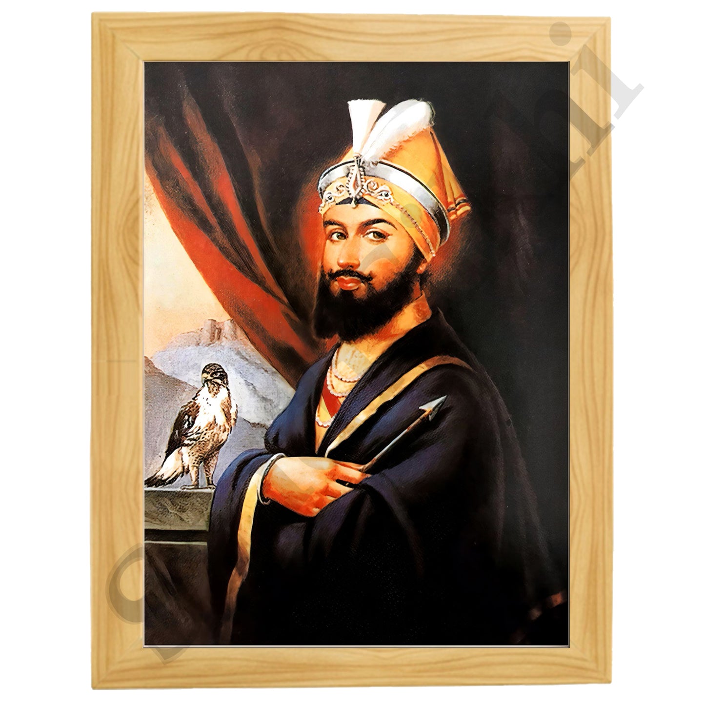 SaadiSikhi I "Guru Gobind Singh Ji" - Wall Decor Prints For Home , Housewarming Gifts, Sikh Quotes I Sikh Gift Ideas I Premium Office Desk / Study Desk / Side Tables and Wall Gurbani Art Wall Frames I with Self Adhesive Hook