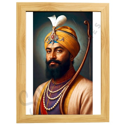 SaadiSikhi Guru Gobind Singh Maharaj ji Art Poster Print I Sikh God Art Frame Punjabi I Sikh Religious Home Wall Décor SikhismWall Art (SSP02)