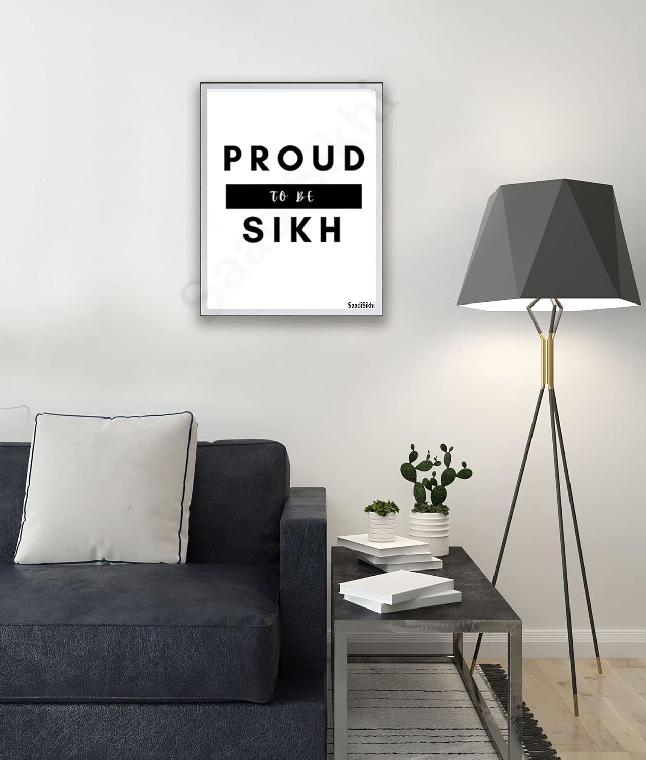 SaadiSikhi I SET OF 2 I SIKH or SIKHNI Punjabi Artwork Home Décor I Sikhi Bedroom Wall Art I Punjabi Gift I Housewarming I Punjabi gift I Wall Art Frame I with Self Adhesive Hook