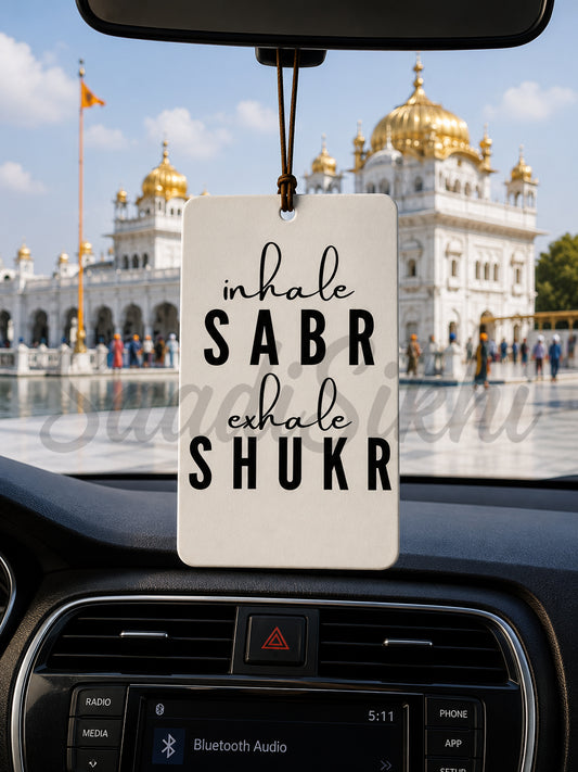 SAADISIKHI "INHALE SABAR EXHALE SHUKR" Car Hanging