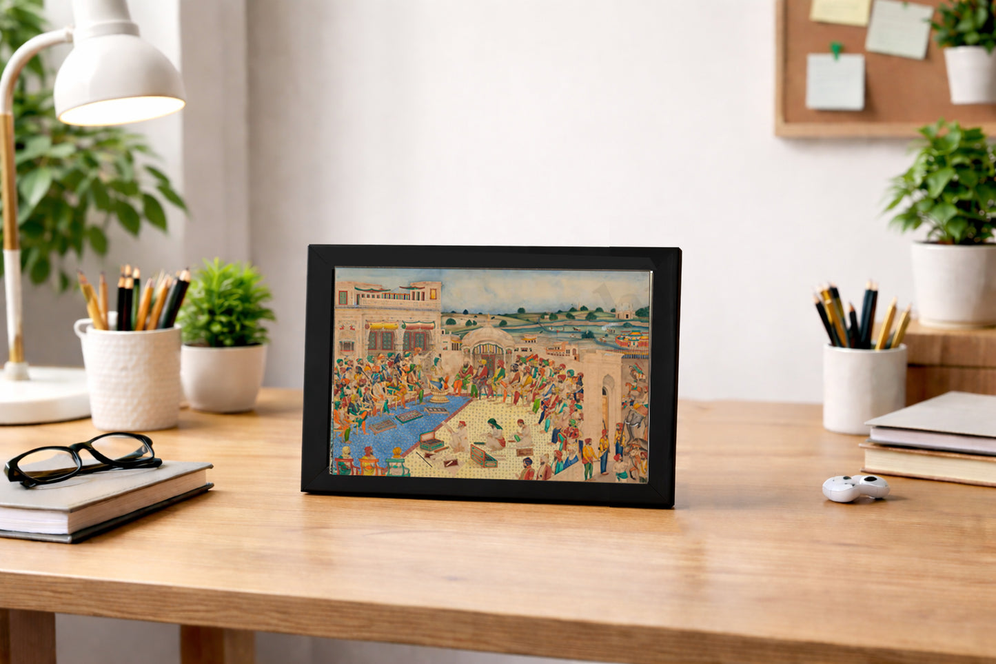 ROYAL SIKH DARBAR Art Print:- Digital Wall Art I Wall Frame I with Self Adhesive Hook (GT-010)