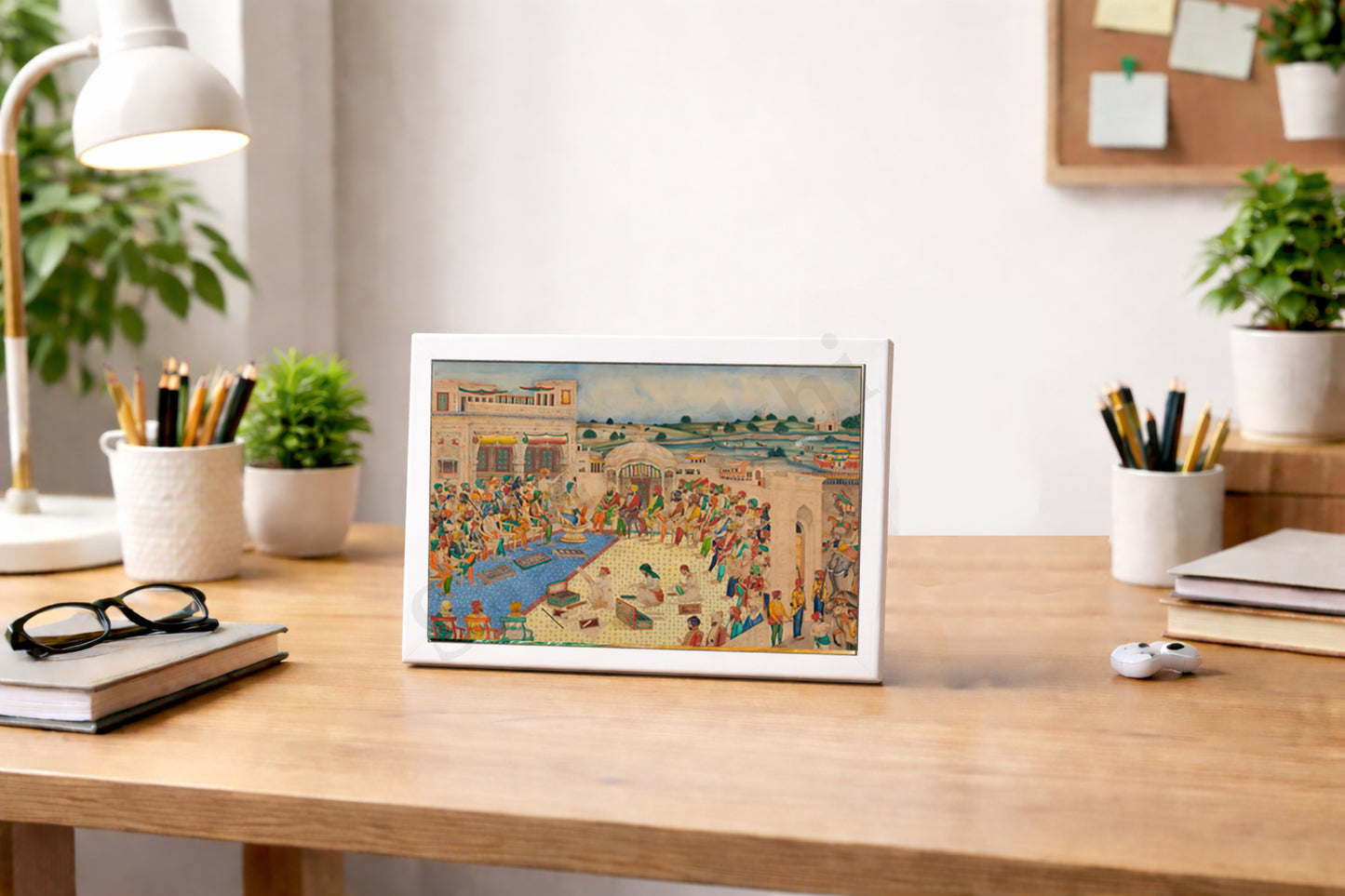 ROYAL SIKH DARBAR Art Print:- Digital Wall Art I Wall Frame I with Self Adhesive Hook (GT-010)