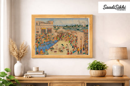 ROYAL SIKH DARBAR Art Print:- Digital Wall Art I Wall Frame I with Self Adhesive Hook (GT-010)
