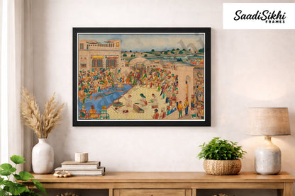 ROYAL SIKH DARBAR Art Print:- Digital Wall Art I Wall Frame I with Self Adhesive Hook (GT-010)