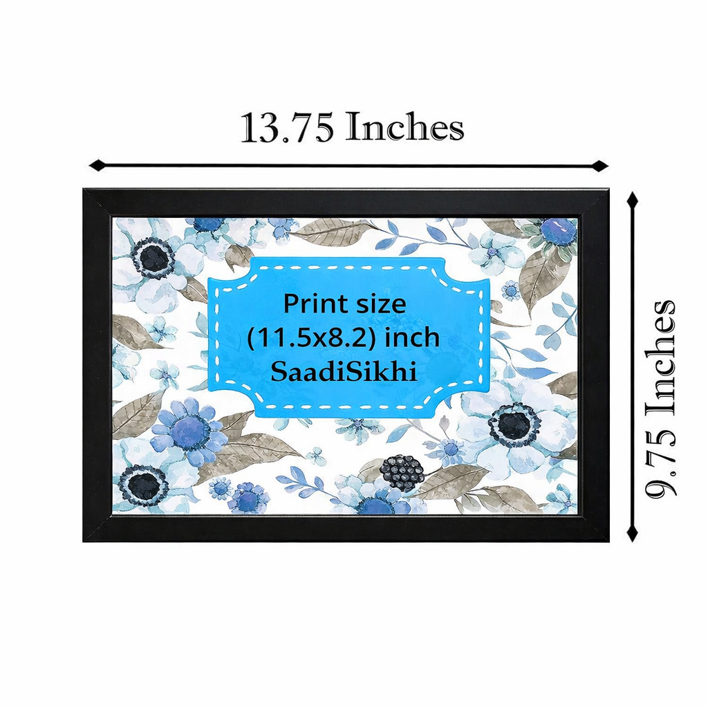 SaadiSikhi I "Mool Mantar" - Wall Decor Prints For Home , Housewarming Gifts, Sikh Quotes I Sikh Gift Ideas I Premium Office Desk / Study Desk / Side Tables and Wall Gurbani Art Wall Frames I with Self Adhesive Hook