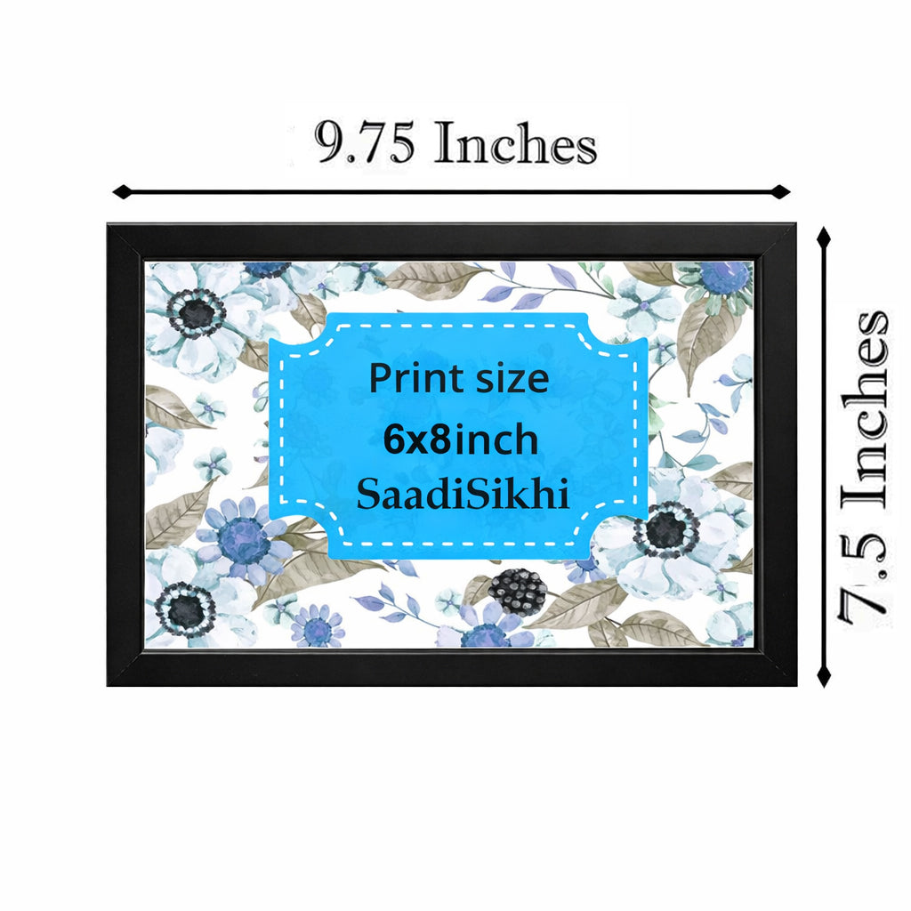 SaadiSikhi I "Mool Mantar" - Wall Decor Prints For Home , Housewarming Gifts, Sikh Quotes I Sikh Gift Ideas I Premium Office Desk / Study Desk / Side Tables and Wall Gurbani Art Wall Frames I with Self Adhesive Hook