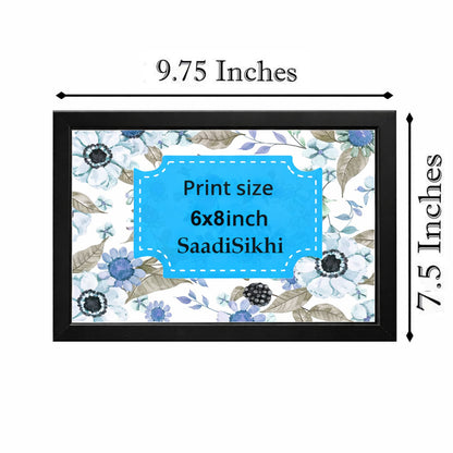 SaadiSikhi I "Mool Mantar" - Wall Decor Prints For Home , Housewarming Gifts, Sikh Quotes I Sikh Gift Ideas I Premium Office Desk / Study Desk / Side Tables and Wall Gurbani Art Wall Frames I with Self Adhesive Hook