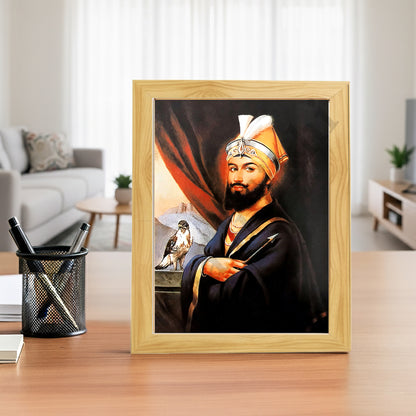SaadiSikhi I "Guru Gobind Singh Ji" - Wall Decor Prints For Home , Housewarming Gifts, Sikh Quotes I Sikh Gift Ideas I Premium Office Desk / Study Desk / Side Tables and Wall Gurbani Art Wall Frames I with Self Adhesive Hook