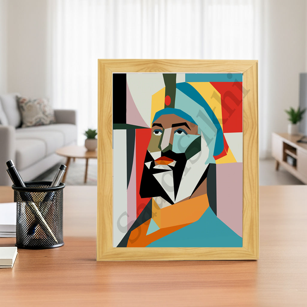 SaadiSikhi I "Guru Gobind Singh Ji" - Wall Decor Prints For Home , Housewarming Gifts, Sikh Quotes I Sikh Gift Ideas I Premium Office Desk / Study Desk / Side Tables and Wall Gurbani Art Wall Frames I with Self Adhesive Hook