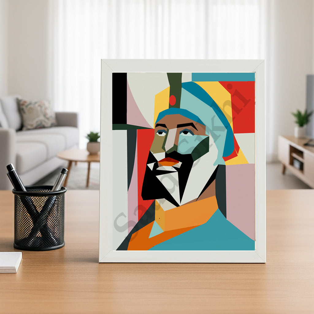 SaadiSikhi I "Guru Gobind Singh Ji" - Wall Decor Prints For Home , Housewarming Gifts, Sikh Quotes I Sikh Gift Ideas I Premium Office Desk / Study Desk / Side Tables and Wall Gurbani Art Wall Frames I with Self Adhesive Hook