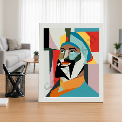 SaadiSikhi I "Guru Gobind Singh Ji" - Wall Decor Prints For Home , Housewarming Gifts, Sikh Quotes I Sikh Gift Ideas I Premium Office Desk / Study Desk / Side Tables and Wall Gurbani Art Wall Frames I with Self Adhesive Hook