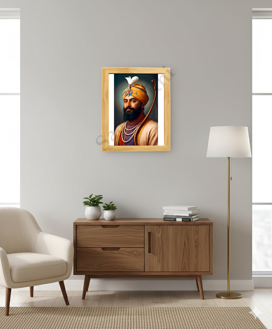 SaadiSikhi Guru Gobind Singh Maharaj ji Art Poster Print I Sikh God Art Frame Punjabi I Sikh Religious Home Wall Décor SikhismWall Art (SSP02)