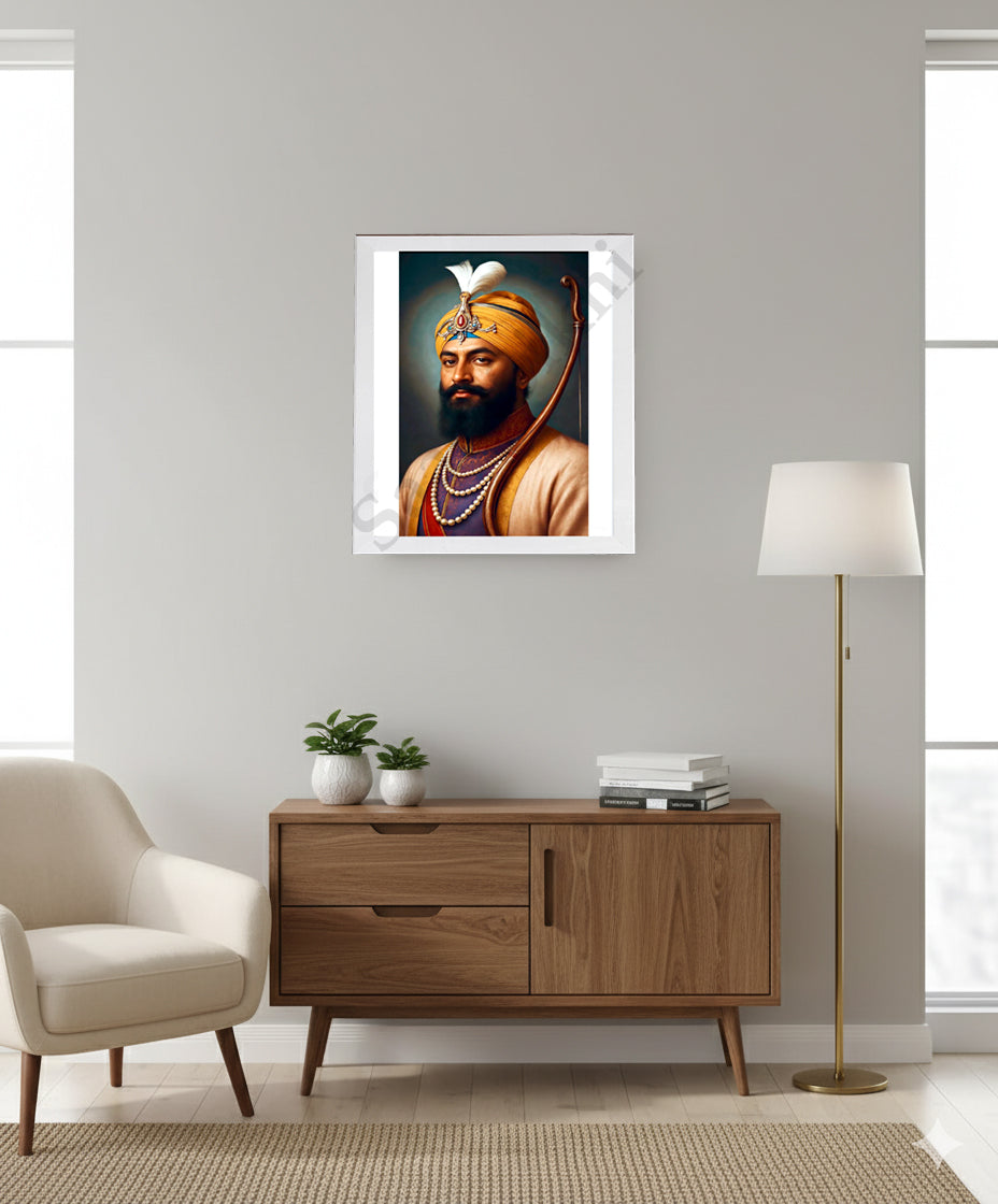 SaadiSikhi Guru Gobind Singh Maharaj ji Art Poster Print I Sikh God Art Frame Punjabi I Sikh Religious Home Wall Décor SikhismWall Art (SSP02)