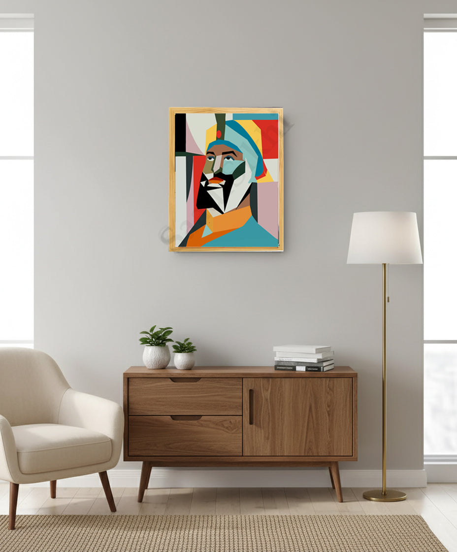 SaadiSikhi I "Guru Gobind Singh Ji" - Wall Decor Prints For Home , Housewarming Gifts, Sikh Quotes I Sikh Gift Ideas I Premium Office Desk / Study Desk / Side Tables and Wall Gurbani Art Wall Frames I with Self Adhesive Hook