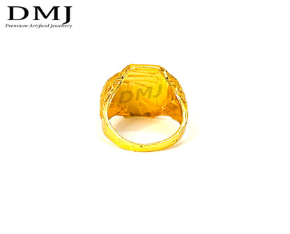 DMJ Premium High-quality Micro plated Gold look Finely Detailed Handmade Brass Gold Plated Ring