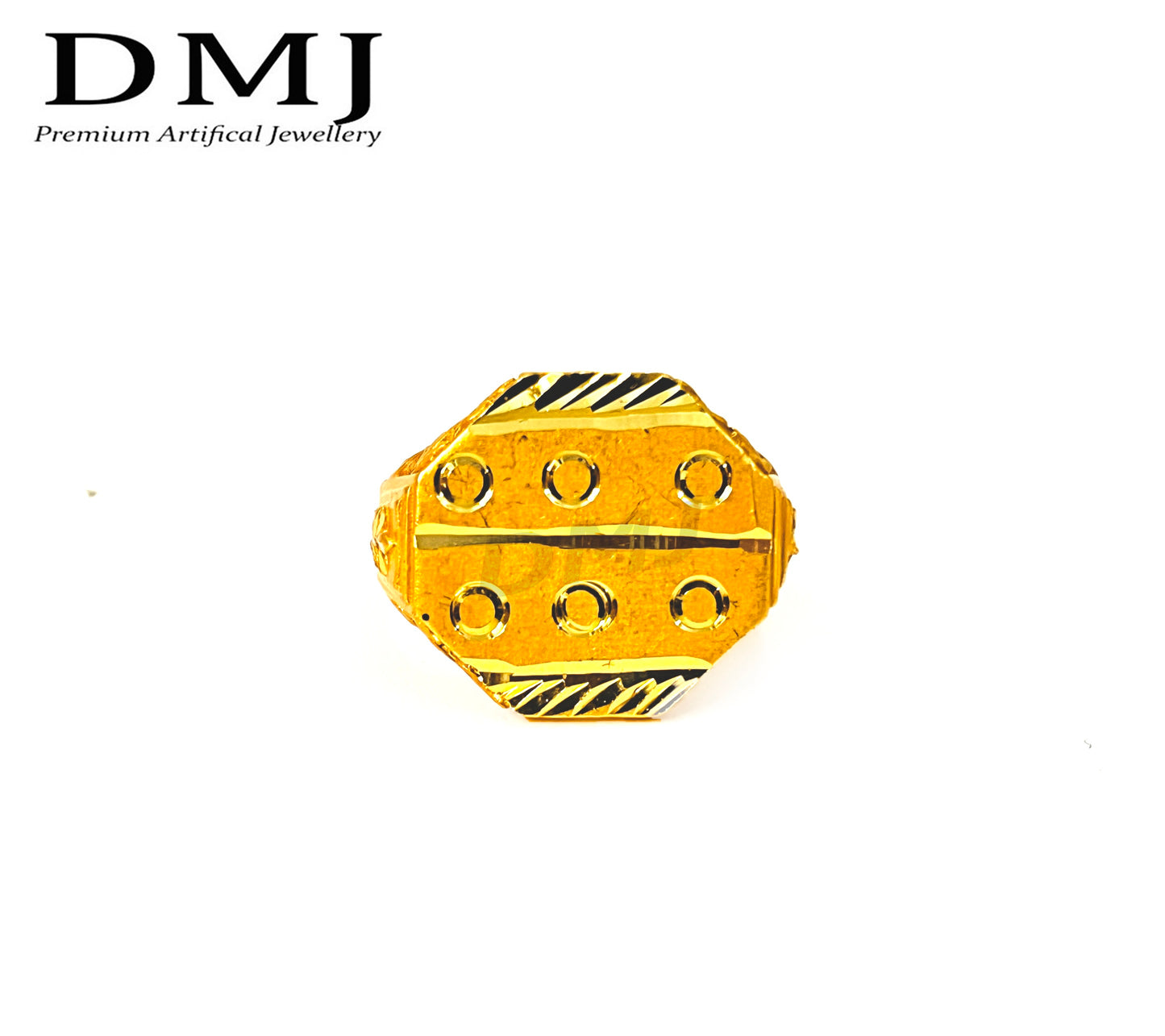 DMJ Premium High-quality Micro plated Gold look Finely Detailed Handmade Brass Gold Plated Ring