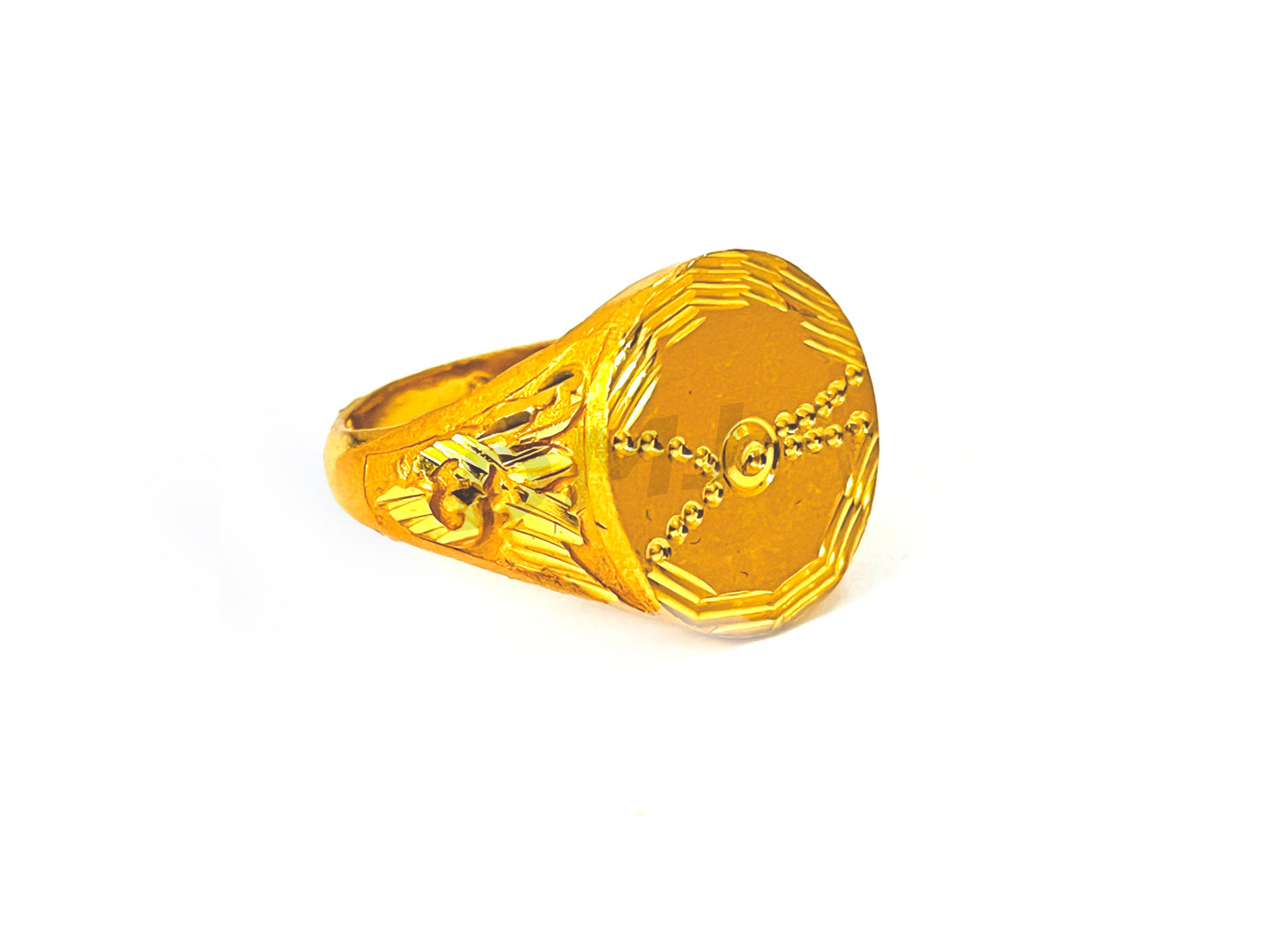DMJ Premium High-quality Micro plated Gold look Finely Detailed Handmade Brass Gold Plated Ring