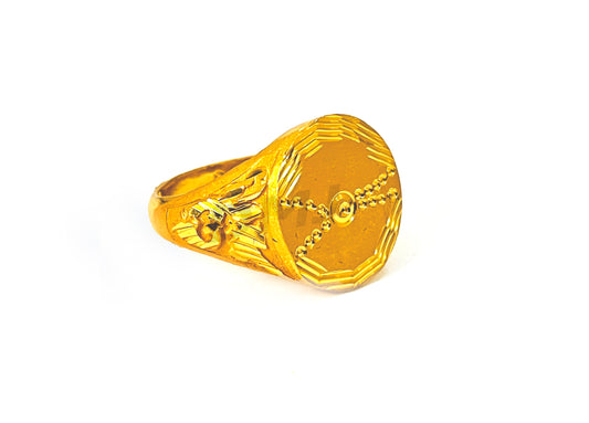 DMJ Premium High-quality Micro plated Gold look Finely Detailed Handmade Brass Gold Plated Ring
