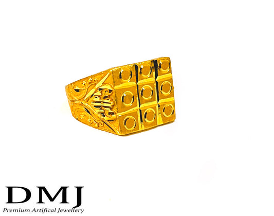 DMJ Premium High-quality Micro plated Gold look Finely Detailed Handmade Brass Gold Plated Ring