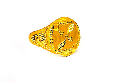 DMJ Premium High-quality Micro plated Gold look Finely Detailed Handmade Brass Gold Plated Ring