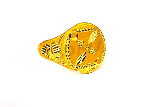 DMJ Premium High-quality Micro plated Gold look Finely Detailed Handmade Brass Gold Plated Ring