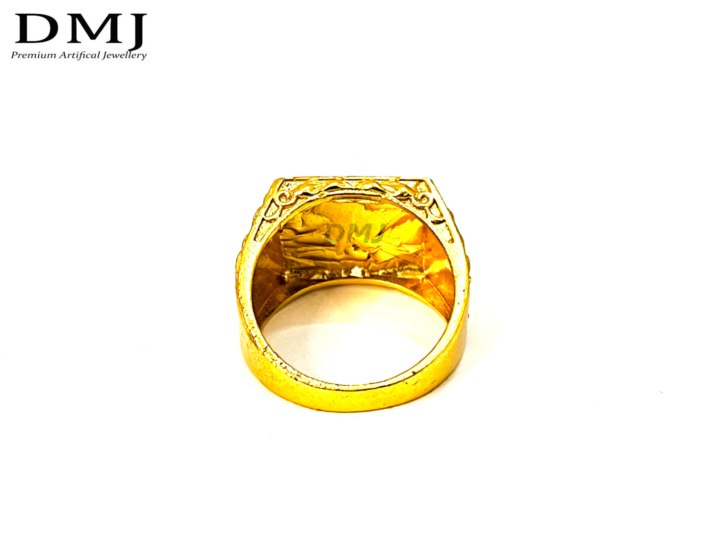 DMJ Premium High-quality Micro plated Gold look Finely Detailed Handmade Brass Gold Plated Ring