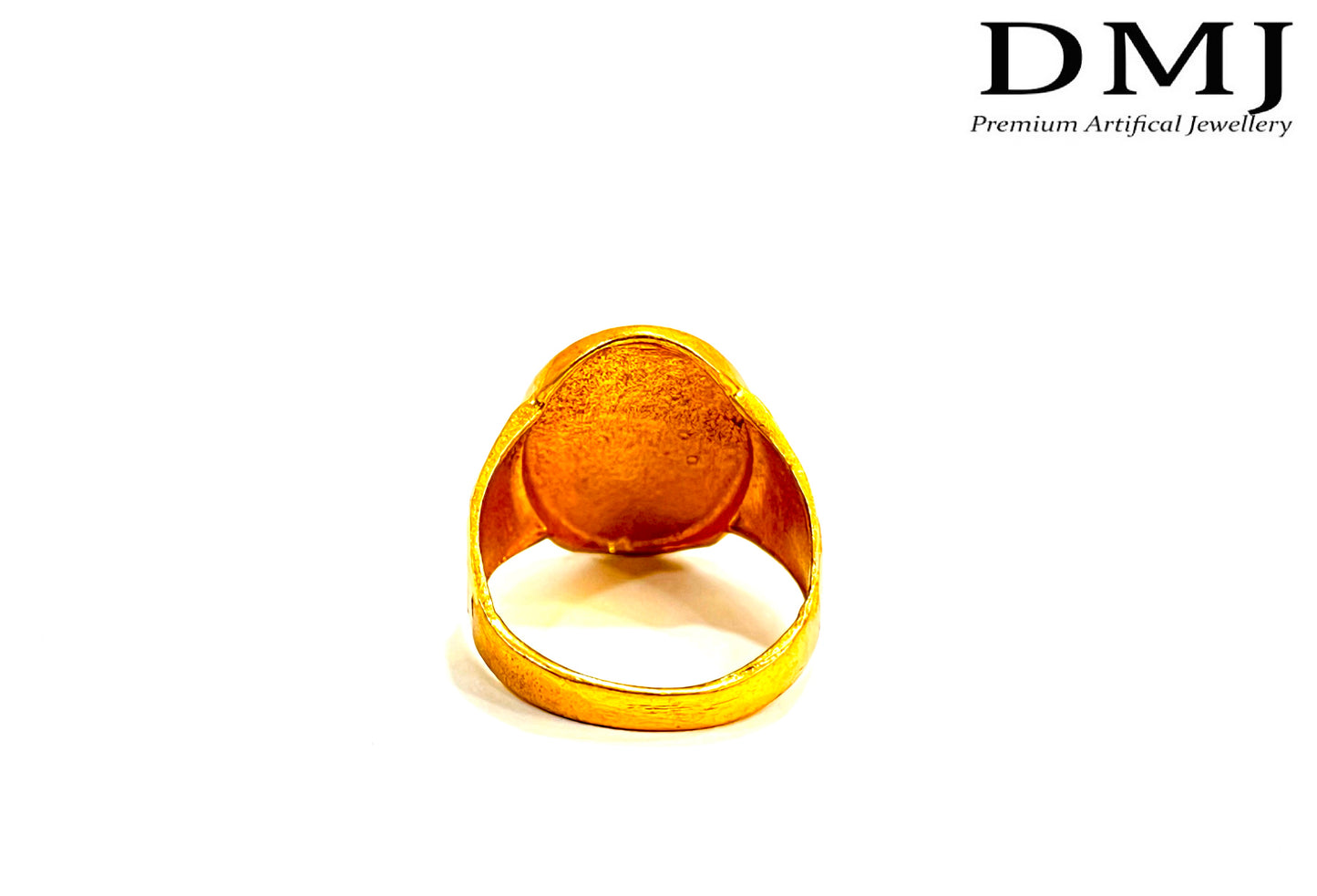 DMJ Premium High-quality Gold look Finely Detailed Handmade Brass Gold Plated Ring