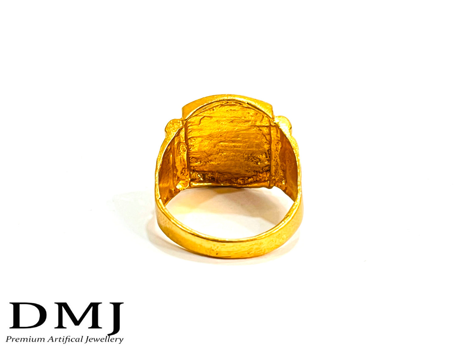 DMJ Premium High-quality Gold look Finely Detailed Handmade Brass Gold Plated Ring