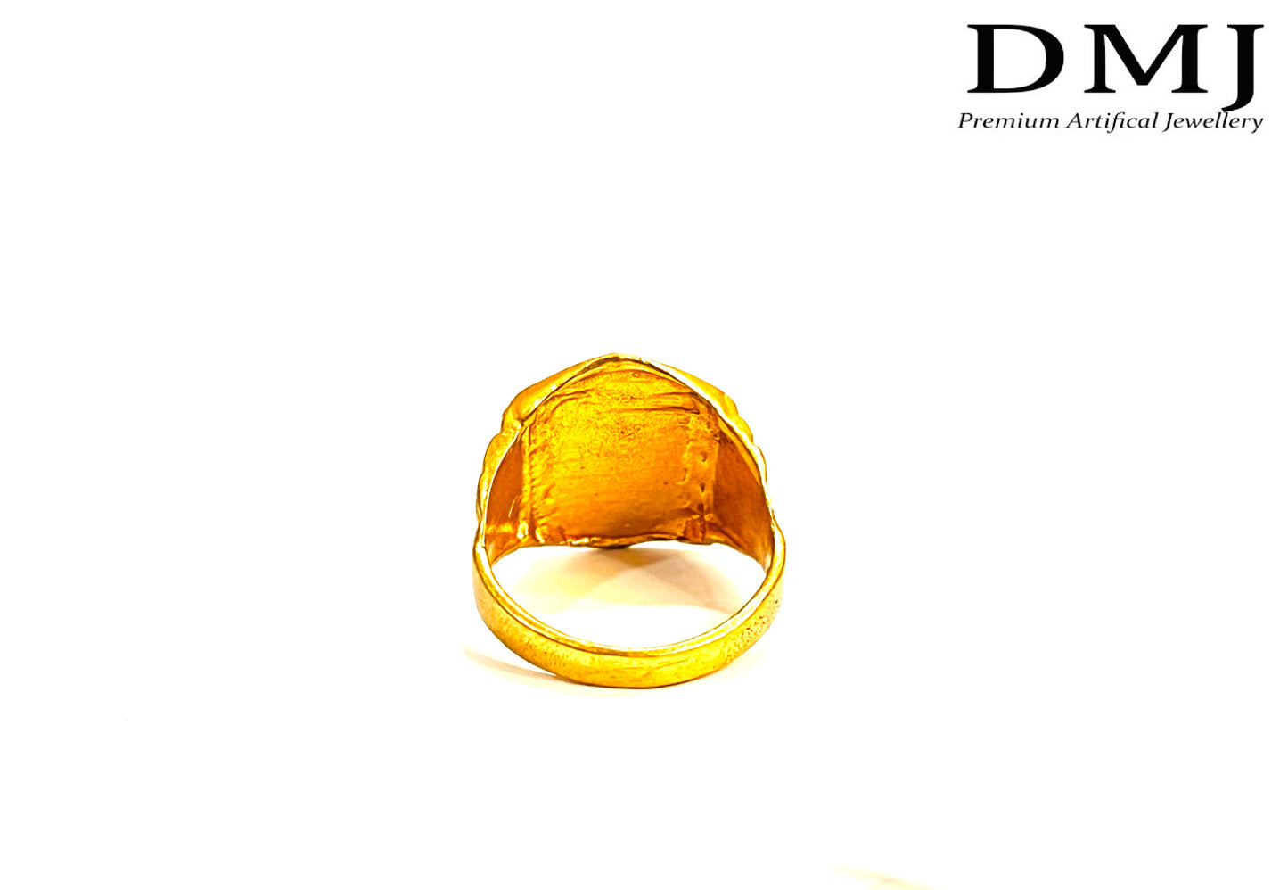 DMJ Premium High-quality Gold look Finely Detailed Handmade Brass Gold Plated Ring