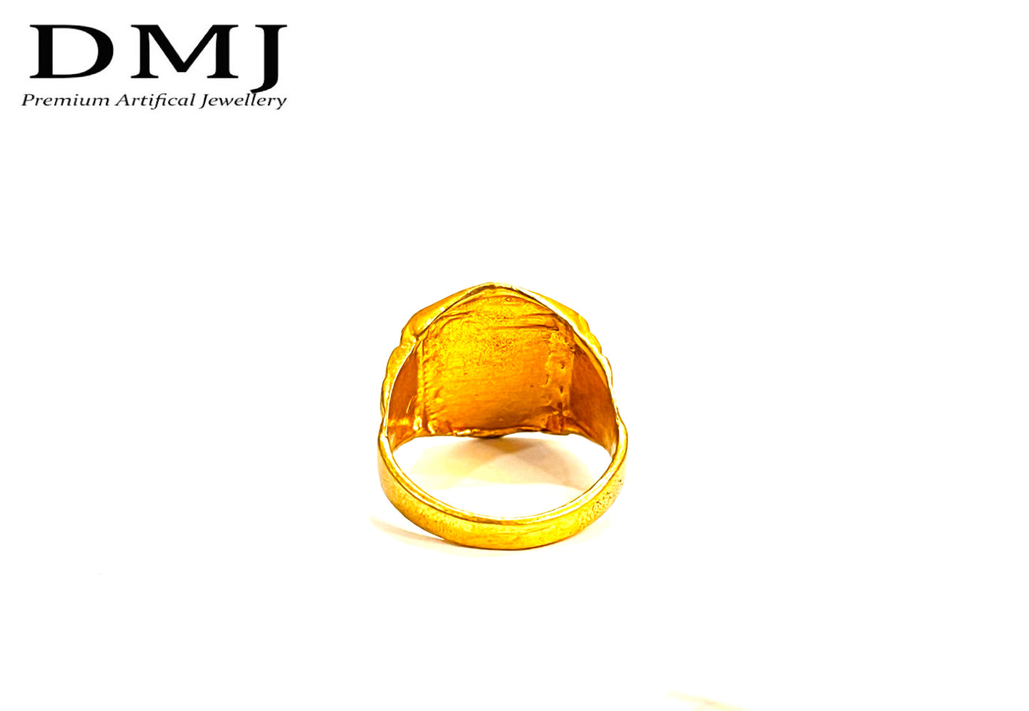 DMJ Premium High-quality Gold look Finely Detailed Handmade Brass Gold Plated Ring
